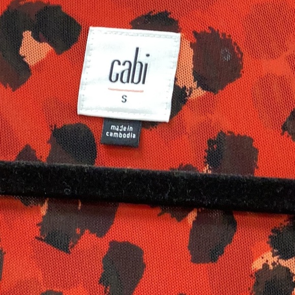 Cabi Siren Red Leopard Animal Print Wrap MIDI Dress size Small - Picture 4 of 6